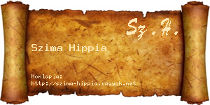 Szima Hippia névjegykártya